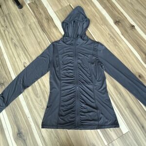 zuda Women Z-Sol Hooded Zip Athletic Jacket Ink‎ Blue Gray Size M